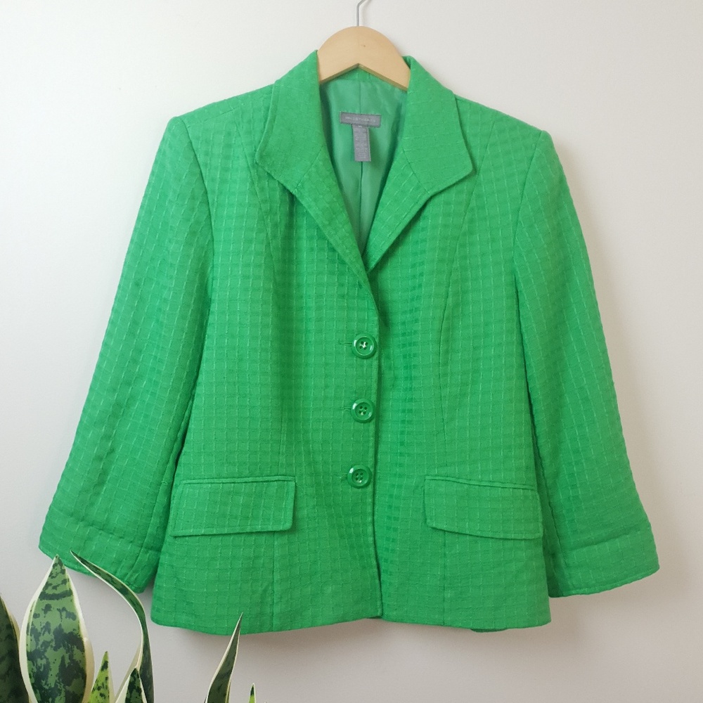 90s Irish Green Blazer Size 14 Large - Picture 7 of 7